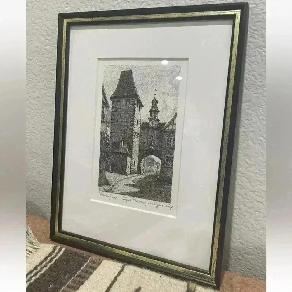 ERNST GEISSENDORFER (German, 1908-1993) SIGNED Limited Edition Etching Fronfeste